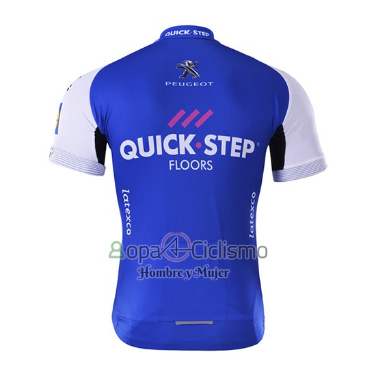 Quick Step Floor Ropa Ciclismo Culotte Corto 2017 Mangas Cortas Azul